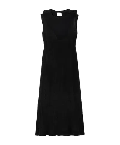 Lisa Marie Fernandez Hooded Linen-blend Gauze Maxi Dress In Black