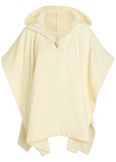 Lisa Marie Fernandez Hooded Terry Beach Poncho In Neutral