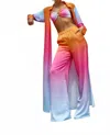 Lisa Marie Fernandez Hope And Harmony Maxi Duster Coverup Coat In Orange Ombre In Multi