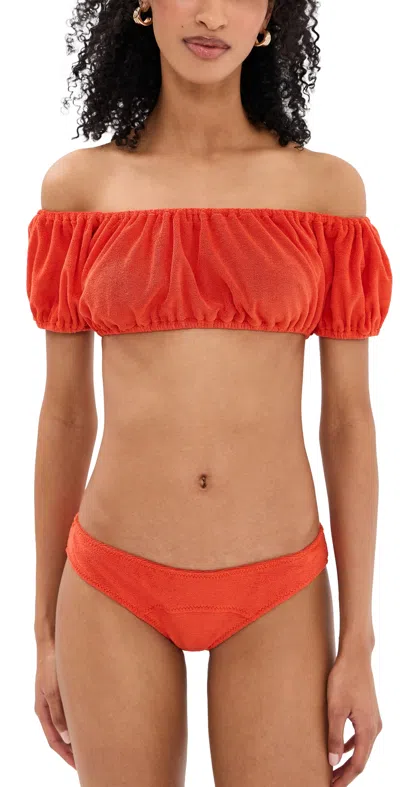Lisa Marie Fernandez Leandra Bikini Set Ttc In Orange