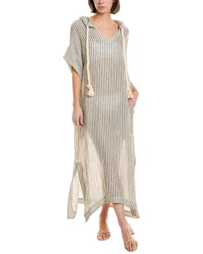 Lisa Marie Fernandez Linen Beach Poncho In Beige