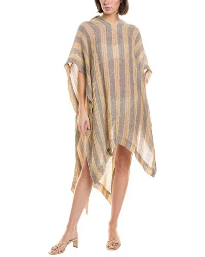 Lisa Marie Fernandez Linen Beach Poncho In Beige