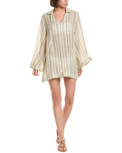 Lisa Marie Fernandez Lis Marie Fernandez Linen-blend Beach Cape Mini In Beige