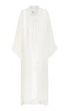 Lisa Marie Fernandez Linen-blend Gauze Tunic Caftan In White