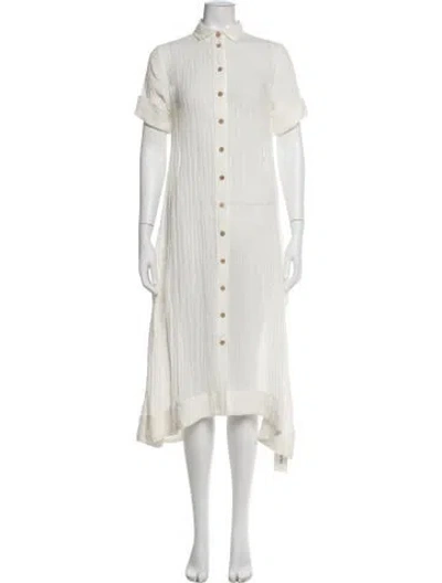 Pre-owned Lisa Marie Fernandez Linen Long Dress In White