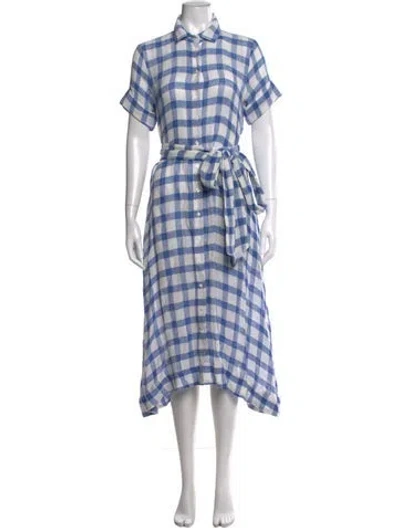 Pre-owned Lisa Marie Fernandez Linen Midi Length Dress In Blue