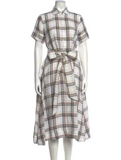 Pre-owned Lisa Marie Fernandez Linen Midi Length Dress In Neutral