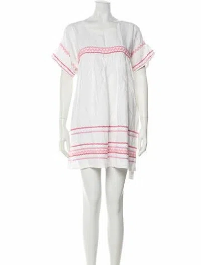 Pre-owned Lisa Marie Fernandez Linen Mini Dress In White