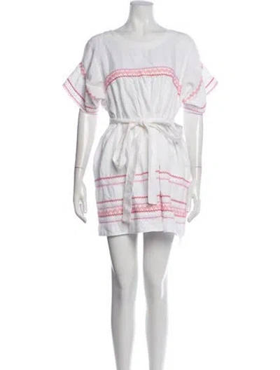 Pre-owned Lisa Marie Fernandez Linen Mini Dress In White