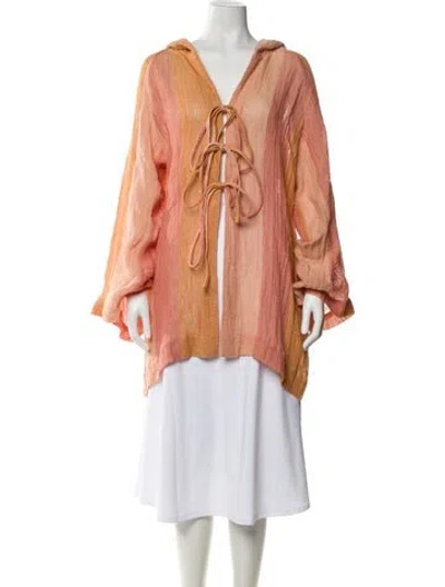 Pre-owned Lisa Marie Fernandez Linen Nightgown In Orange
