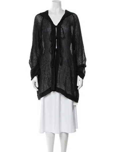 Pre-owned Lisa Marie Fernandez Linen Robe In Black