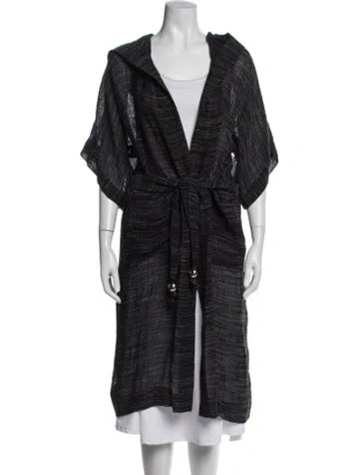 Pre-owned Lisa Marie Fernandez Linen Robe In Black