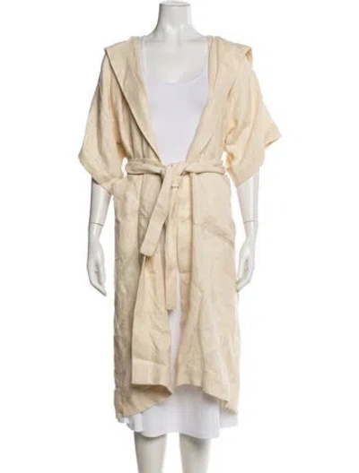 Pre-owned Lisa Marie Fernandez Linen Robe In Neutral