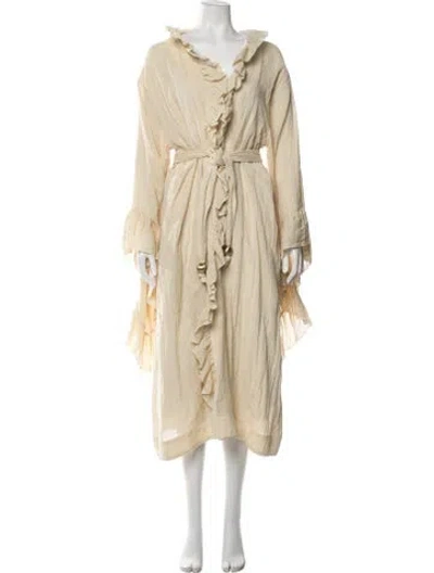 Pre-owned Lisa Marie Fernandez Linen Robe In Neutrals