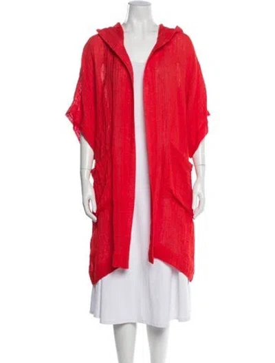 Pre-owned Lisa Marie Fernandez Linen Robe In Orange