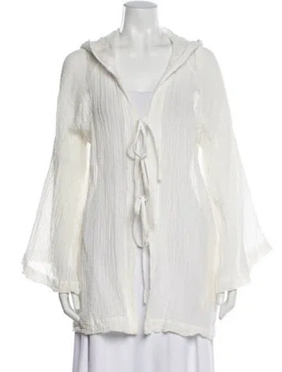 Pre-owned Lisa Marie Fernandez Linen Robe In White