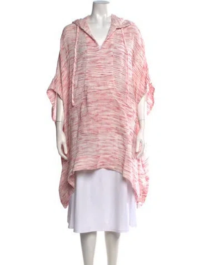 Pre-owned Lisa Marie Fernandez Linen Striped Sweater W/ Tags In Pink