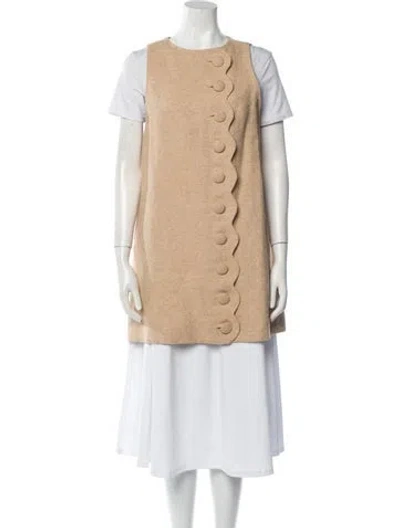 Pre-owned Lisa Marie Fernandez Linen Vest In Neutral