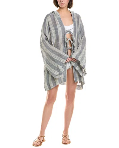 Lisa Marie Fernandez Linen-blend Beach Cape Mini In Multi