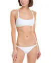 Lisa Marie Fernandez Button Detail Two-piece Bikini In Blue