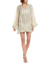 Lisa Marie Fernandez Lis Marie Fernandez Linen-blend Beach Cape Mini In Beige