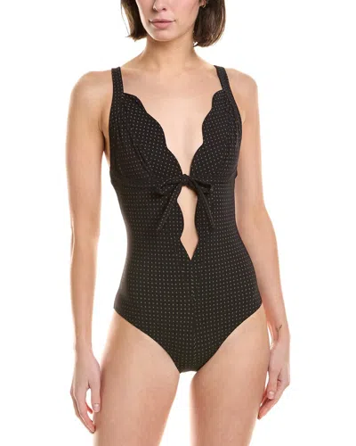 Lisa Marie Fernandez Lis Marie Fernandez Scallop Bow Maillot One-piece In Black