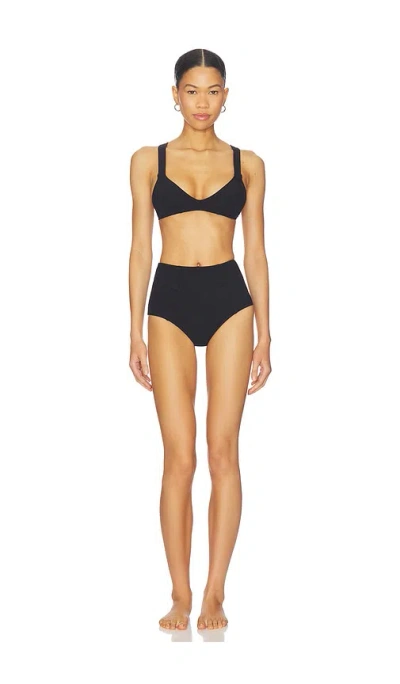 Lisa Marie Fernandez Magdalena High Waist Bikini Set In Black
