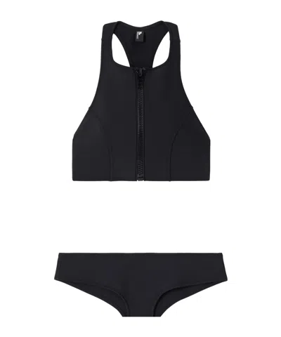 Lisa Marie Fernandez Minimalstyle Bikini Set In Black