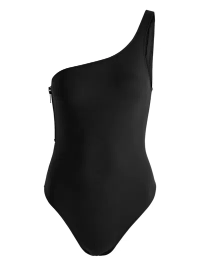 Lisa Marie Fernandez One-shoulder Swimsuit In Black