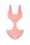 Lisa Marie Fernandez Pink Stretch Terry Scallop Trikini