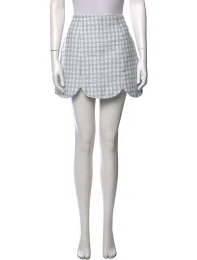 Pre-owned Lisa Marie Fernandez Plaid Print Mini Skirt In Blue