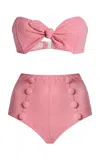 Lisa Marie Fernandez Poppy Bandeau High-waisted Bikini Set