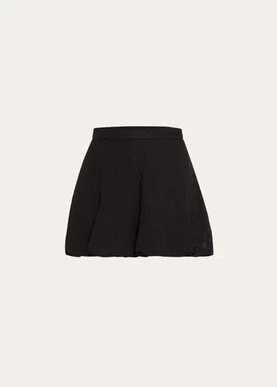 Lisa Marie Fernandez Pouf Gauze Shorts In Bg Black Gauze