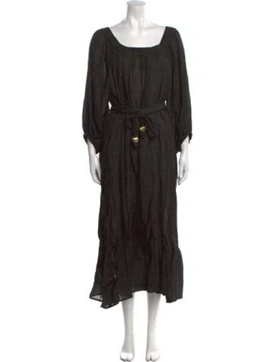 Pre-owned Lisa Marie Fernandez Printed Scoop Neck Jumpsuit In Black