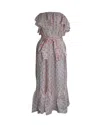 Lisa Marie Fernandez Sabine Strapless Polka-dot Maxi Dress In Pink Linen In Pink