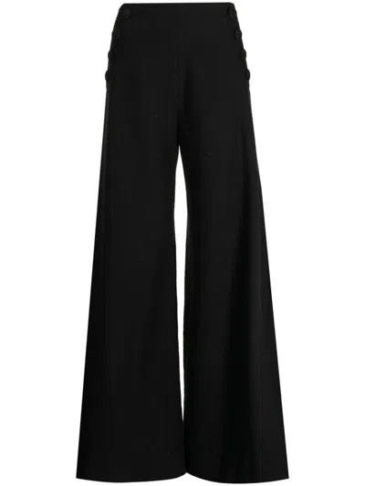 Lisa Marie Fernandez Sailor Cotton-blend Trousers In Black