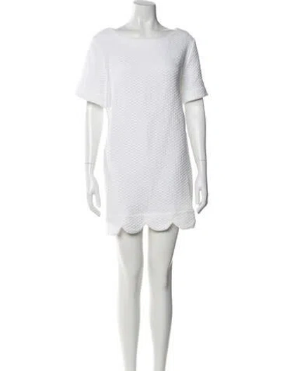 Pre-owned Lisa Marie Fernandez Scoop Neck Mini Dress In White