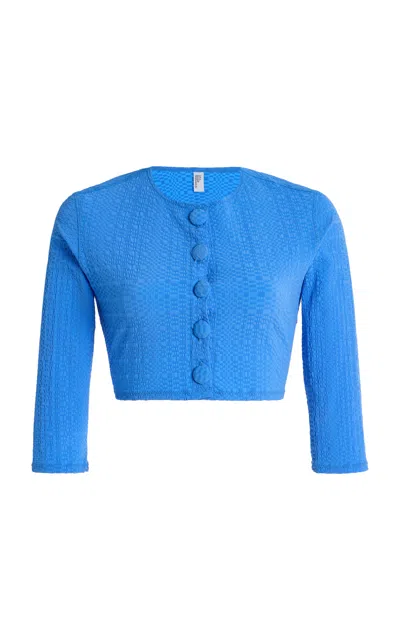 Lisa Marie Fernandez Seersucker Cardigan