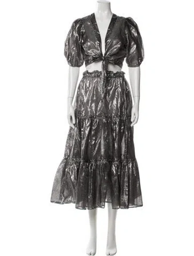 Pre-owned Lisa Marie Fernandez Skirt Set In Gray