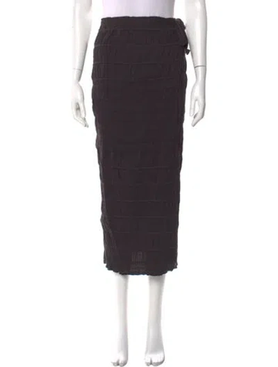 Pre-owned Lisa Marie Fernandez Striped Midi Length Skirt In Gray