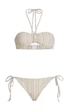 Lisa Marie Fernandez Striped Seersucker Bikini