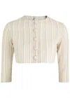 Lisa Marie Fernandez Striped Seersucker Cardigan