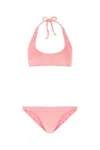 Lisa Marie Fernandez Stretch Terry Bikini Set In Pink