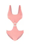 Lisa Marie Fernandez Pink Stretch Terry Scallop Trikini In Pink