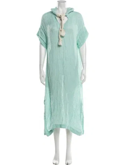 Pre-owned Lisa Marie Fernandez Tassel Accents Cover-up In Blue