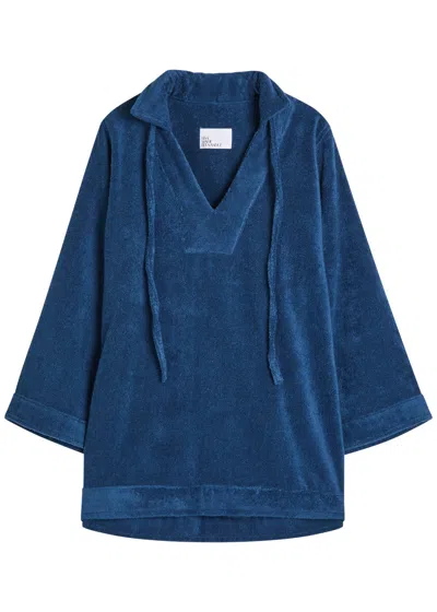 Lisa Marie Fernandez Cotton-terry Tunic In Blue