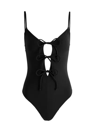Lisa Marie Fernandez Three Tie Maillot Swimsuit