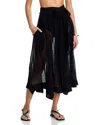 Lisa Marie Fernandez Tie Waist Cover-up Skirt In Black