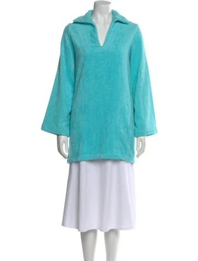 Pre-owned Lisa Marie Fernandez V-neck Sweater W/ Tags In Blue