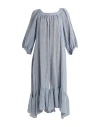 Lisa Marie Fernandez Woman Jumpsuit Blue Size 3 Linen, Polyester, Elastane In Blue